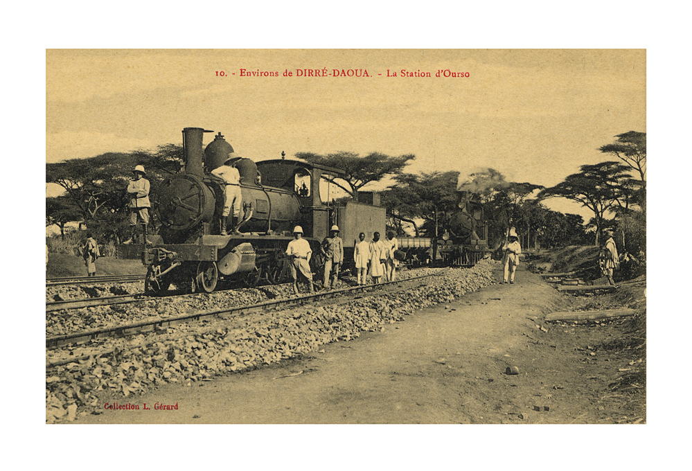 La « Buffle » et "l'Antilope", locomotives SLM de la fabrique suisse de Winterthur (numéro 4 et 6 de la Compagnie du franco-éthiopien).