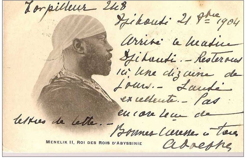 Menelik II roi d'Abyssinie